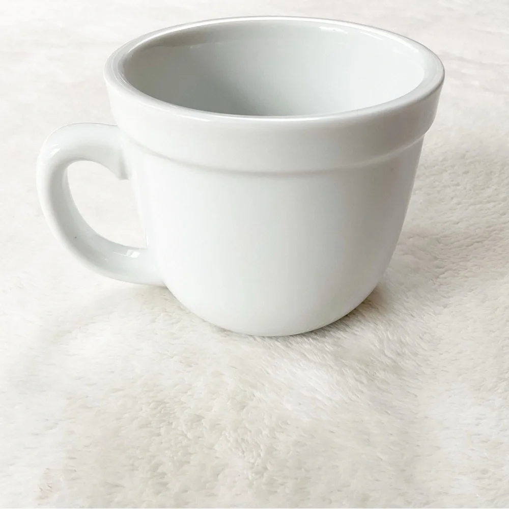 Pottery Barn Suppertime White Stoneware Mug Café Coffee Cup